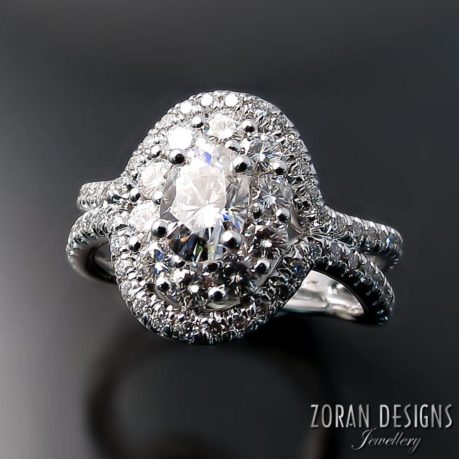 Pear Shape Spessartite Garnet Diamond Engagement Ring Bena Jewelry