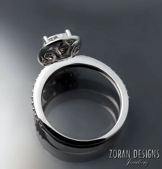 Engagement ring with elegant details