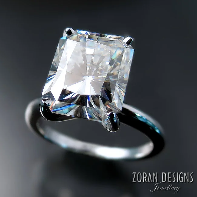 Moissanite Solitaire Engagement Ring