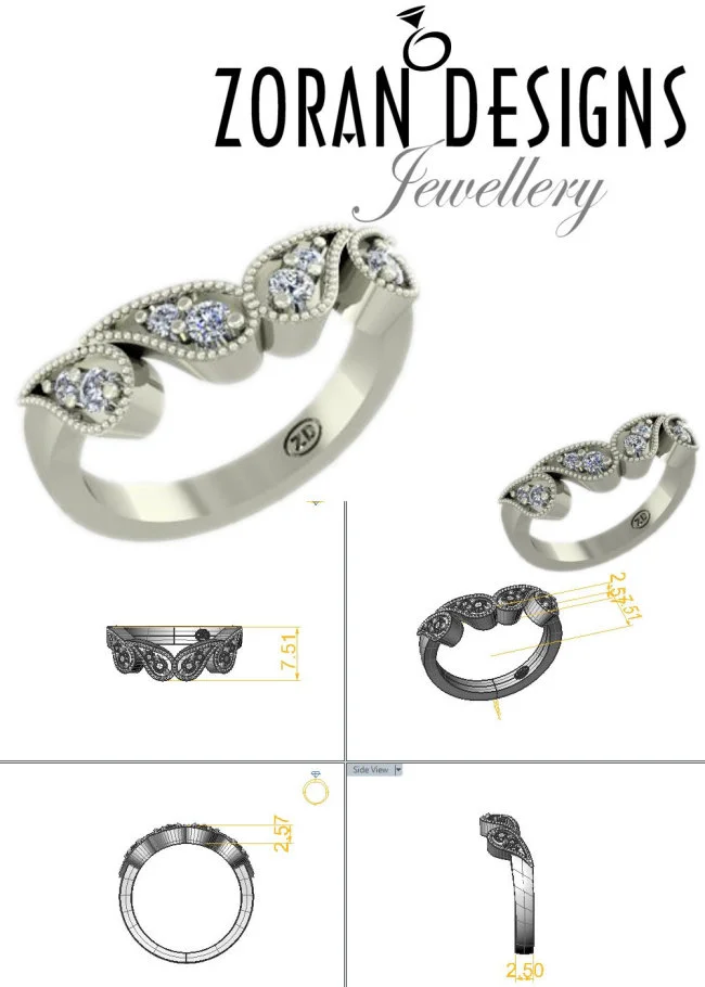 Custom wedding band design