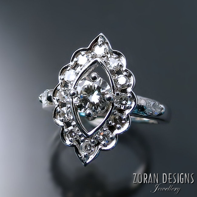 Vintage Lab Grown Cushion Diamond Ring - Made You Look Jewellery - Custom Jewellery  Toronto