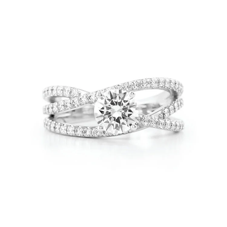 Unique Design Moissanite Engagement Ring