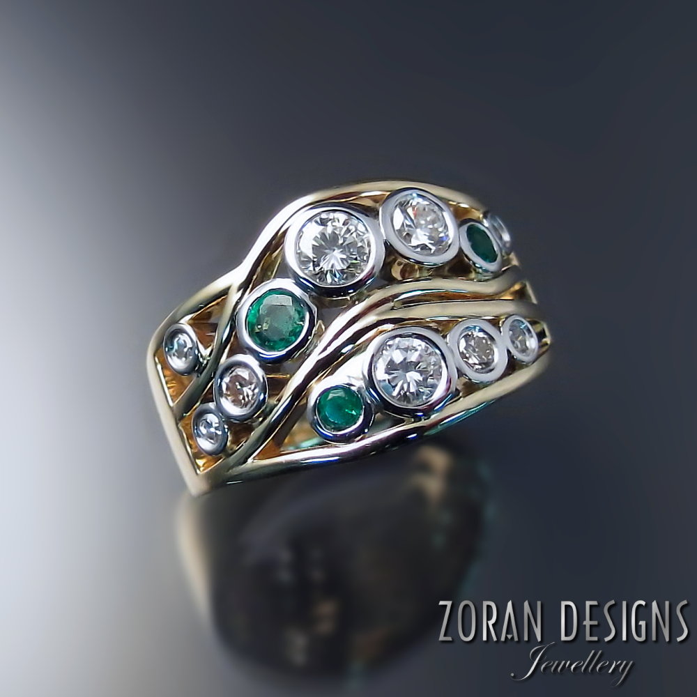 Custom emerald and diamond halo ring with family heirloom stones💚✨ |  Instagram