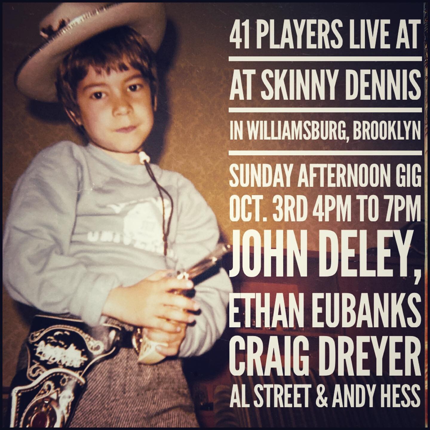 Tomorrow afternoon (Sunday) 4-7 at @skinnydennis yes thats @lowendhess holding down the ranch!