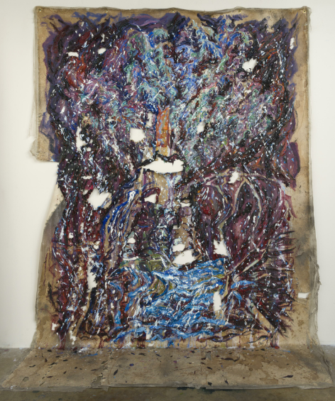 Withering Currents 2014, Oil on Canvas, 96” x 78” x 20” 