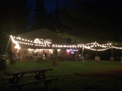 After all steps are complete, escape to a winery with a Jazz trio, food truck, and mood lighting. 