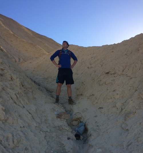 This is Paul standing triumphantly over my formerly on-the-loose hat