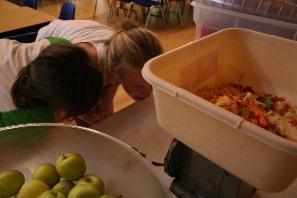 weighing the community's food waste