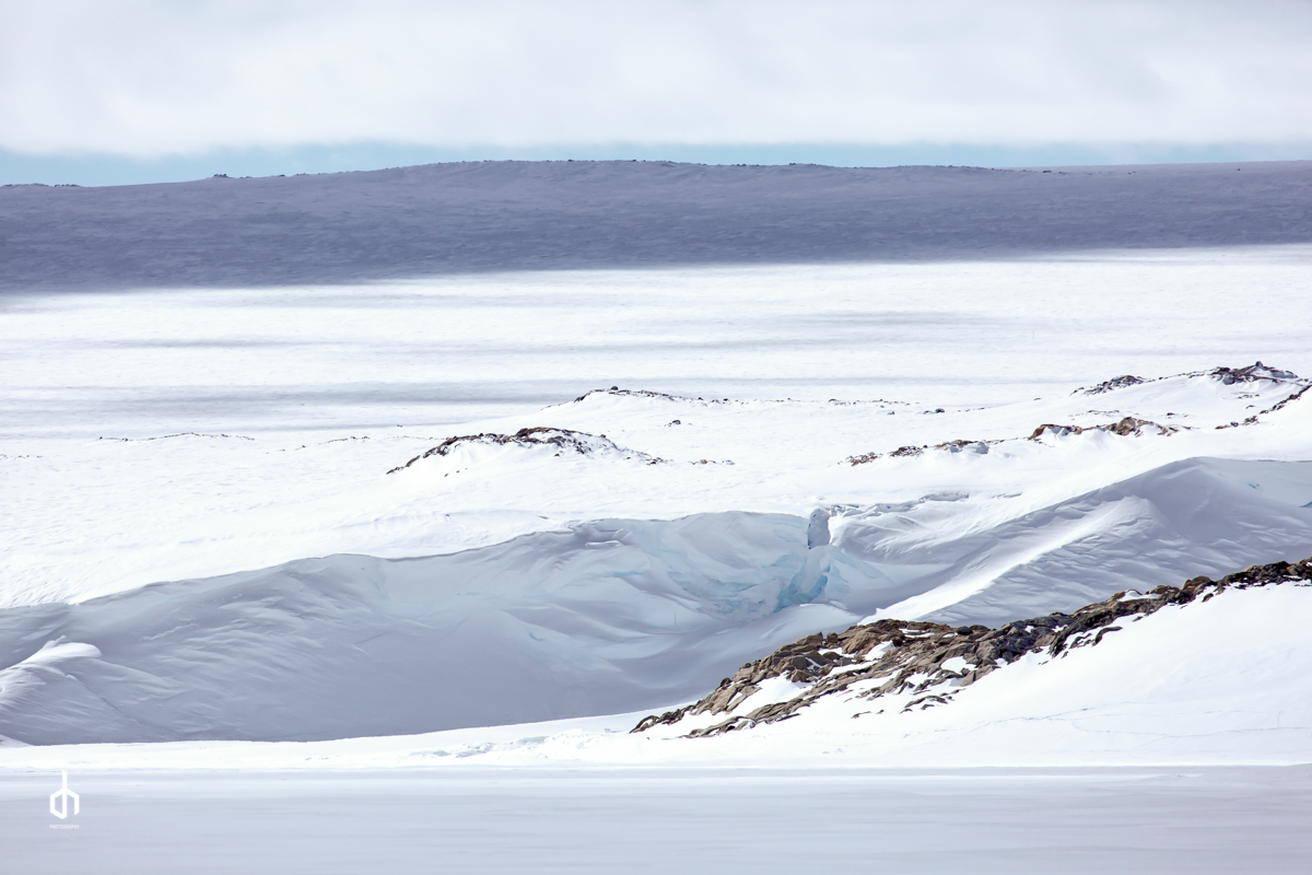  Ice cliffs in the distance. 