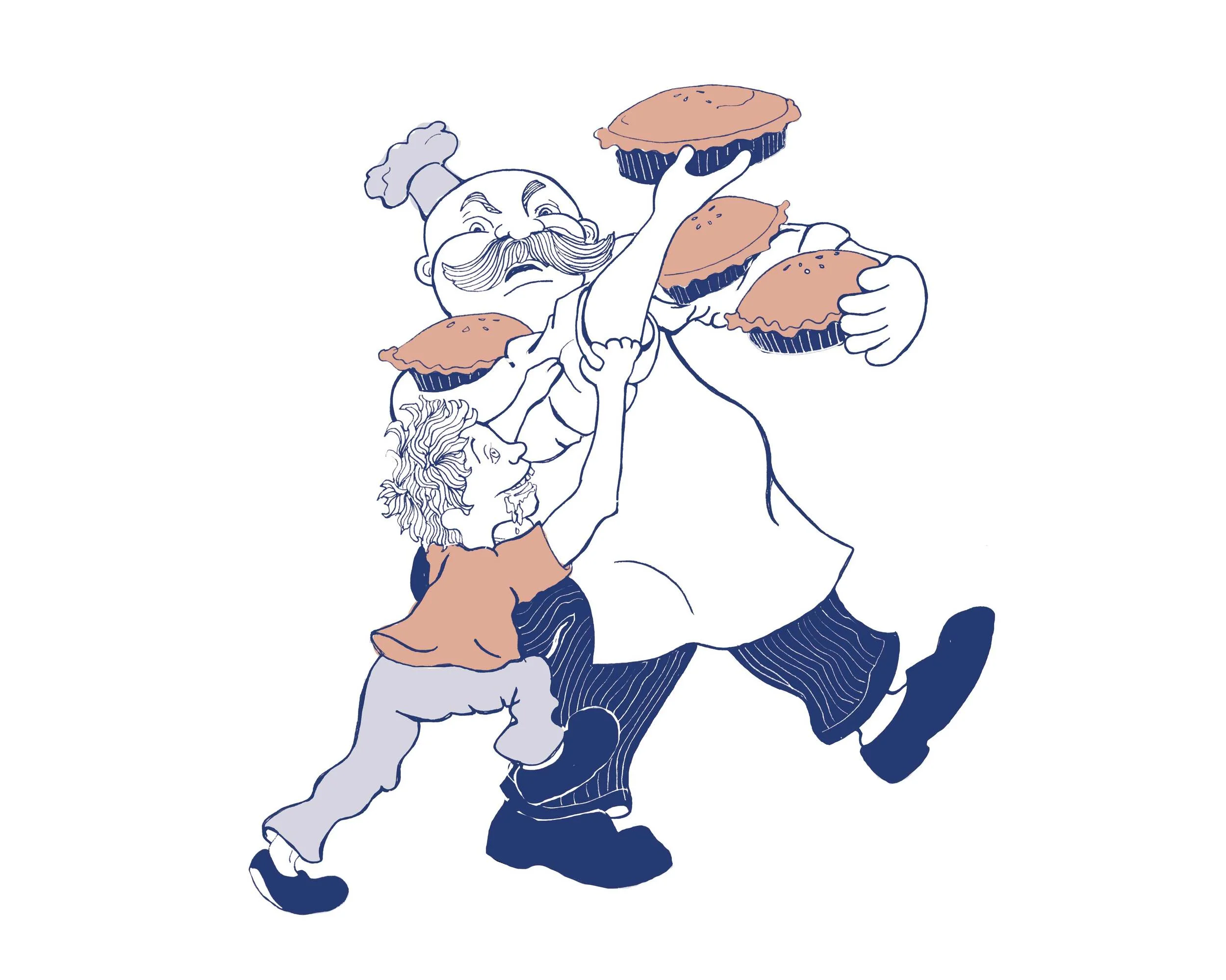 An excerpt from the nursery rhyme: Simple Simon met a pieman, Going to the fair; Says Simple Simon to the pieman, Let me taste your ware. Says the pieman to Simple Simon, Show me first your penny; Says Simple Simon to the pieman, Indeed I have not any.