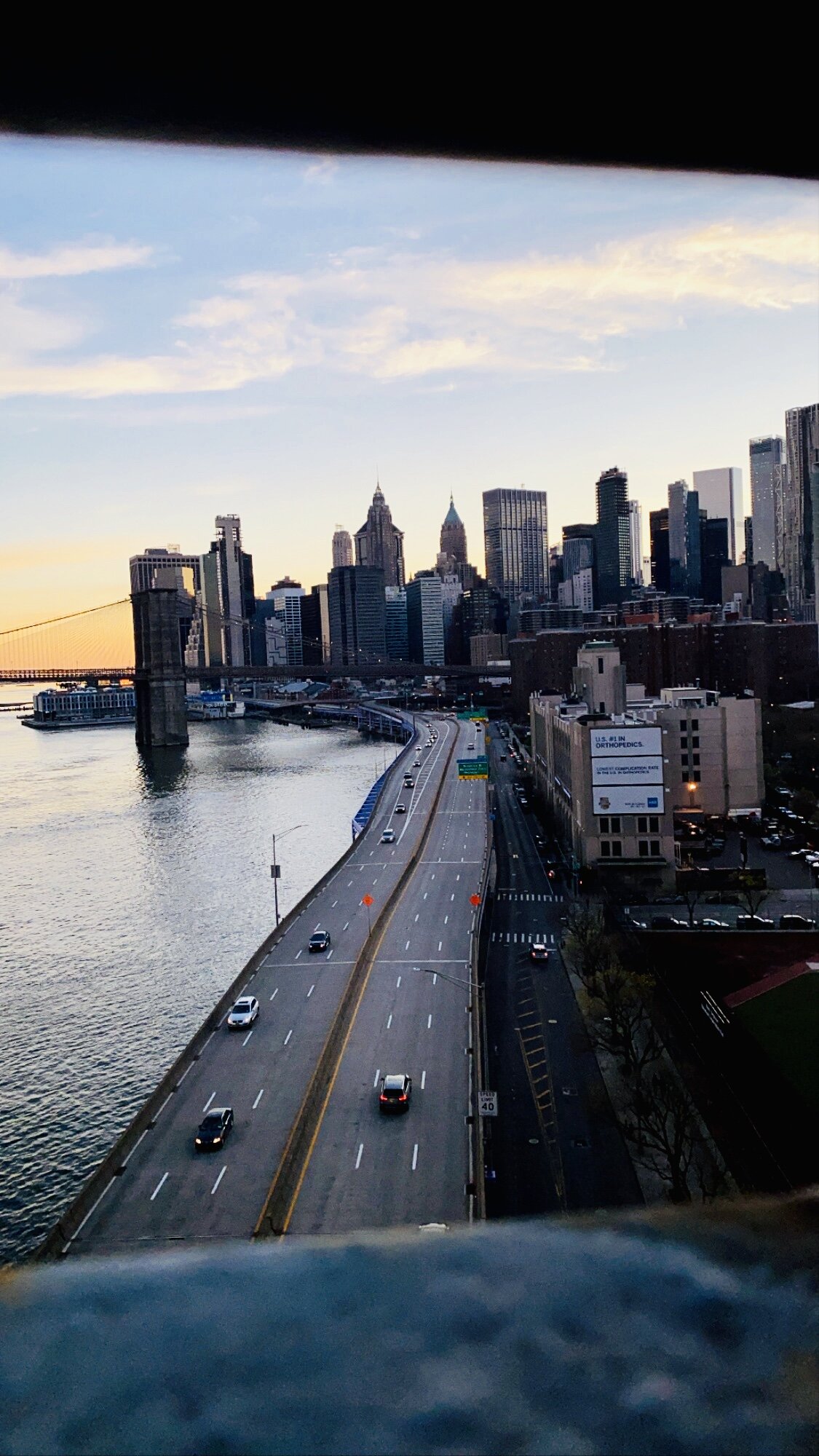 Looking over the FDR from the Manhattan Bridge