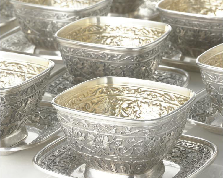 Set of Twelve Gorham American Silver Fingerbowls