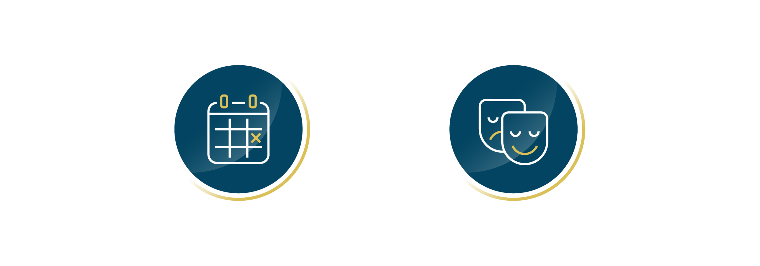 Icons within a holding device to be used throughout Bryte's internal communications.