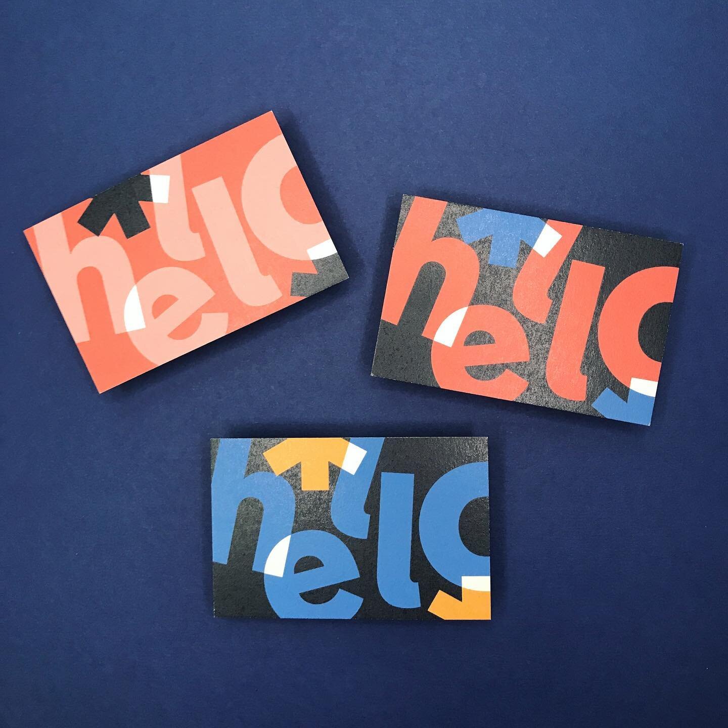 Hello! Fresh business cards designed for ourselves and nicely printed by @wetink_design. 

Friendly, chunky typography. 

#businesscards #graphicdesign #typography #stationerydesign #businesscarddesign #hello #digitalprinting #nicepaper #papersnapstu