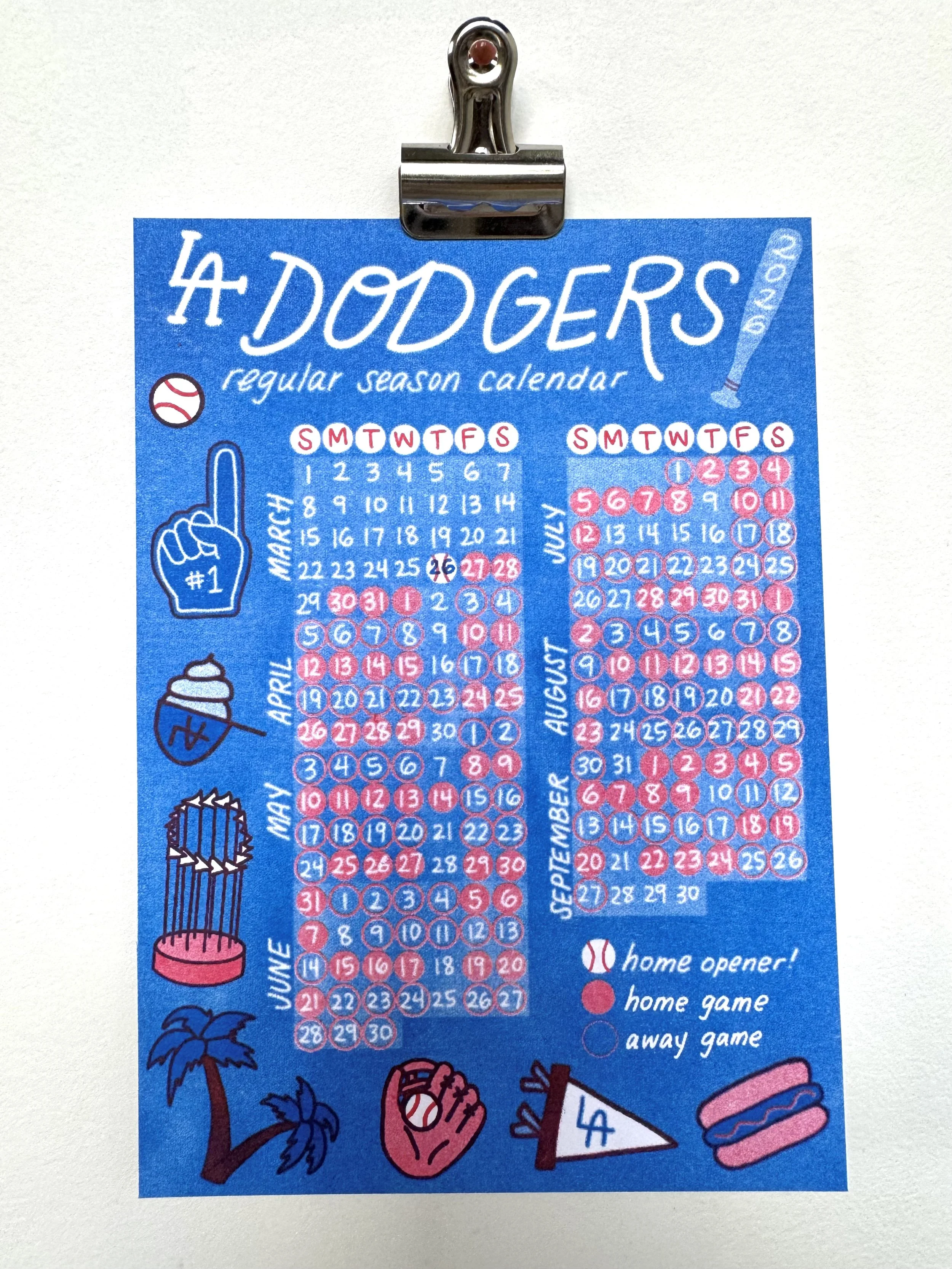 2026 Dodgers Season Calendar