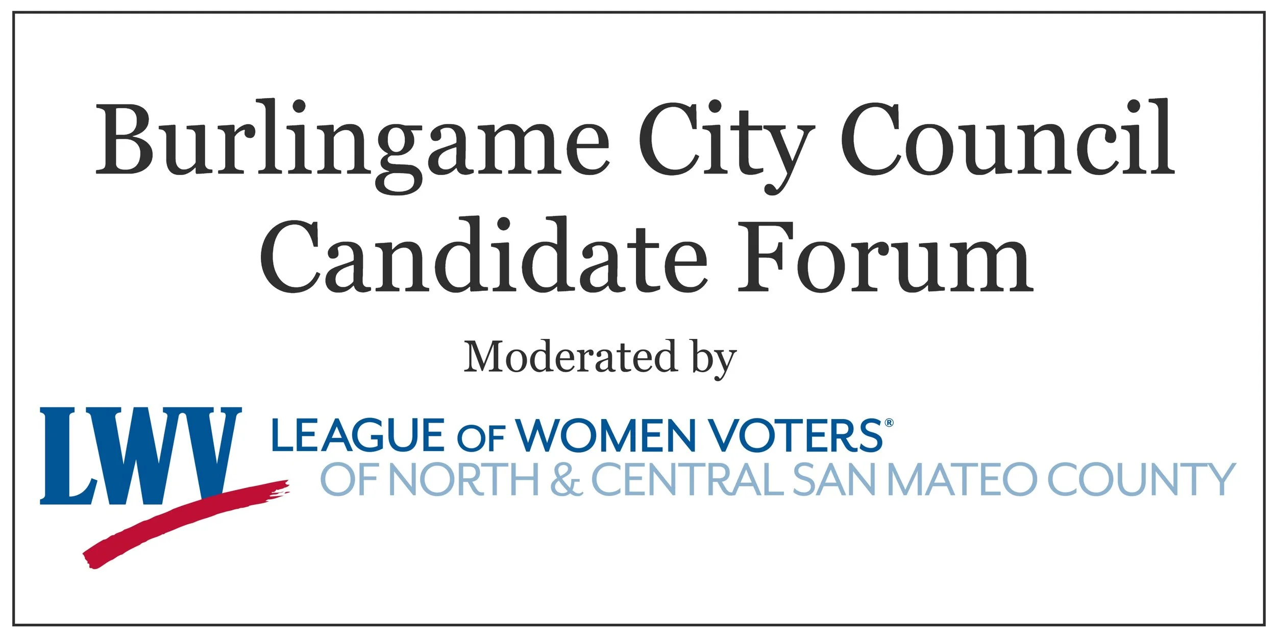 Burlingame City Council Candidate Forum