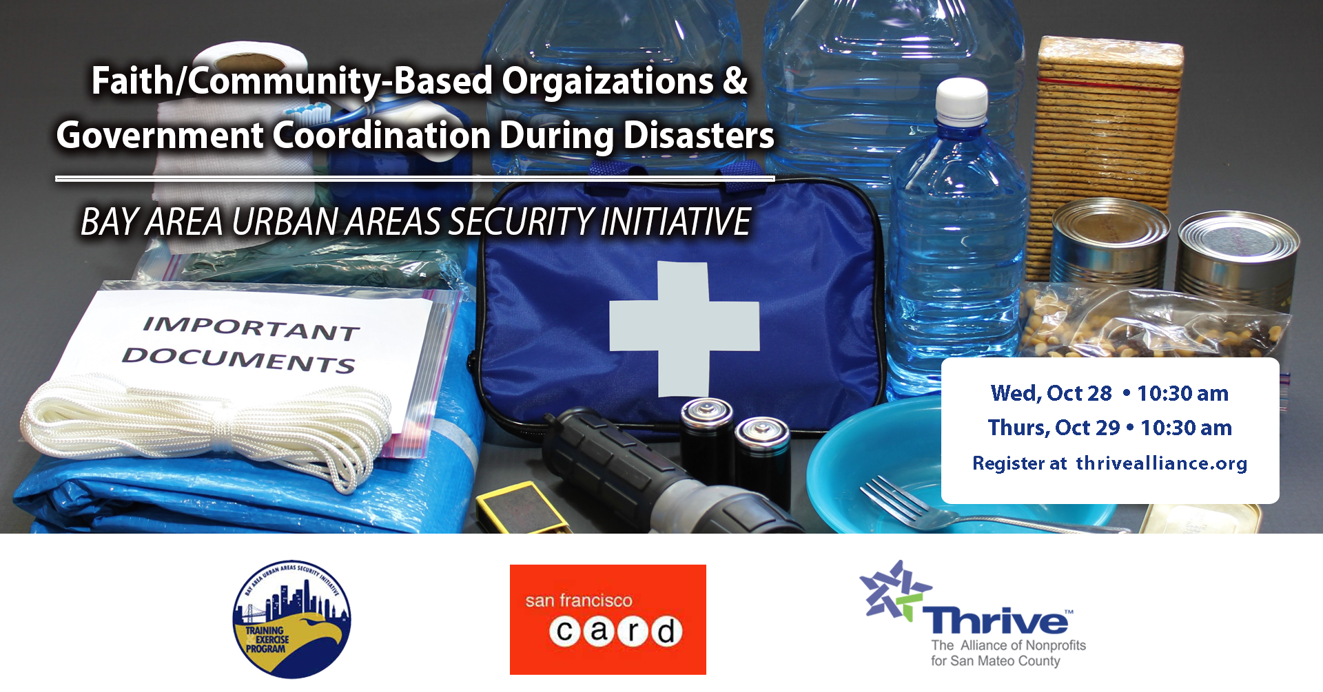 Faith and Community-Based Organizations &amp; Government Coordination During Disasters: Webinar Series 