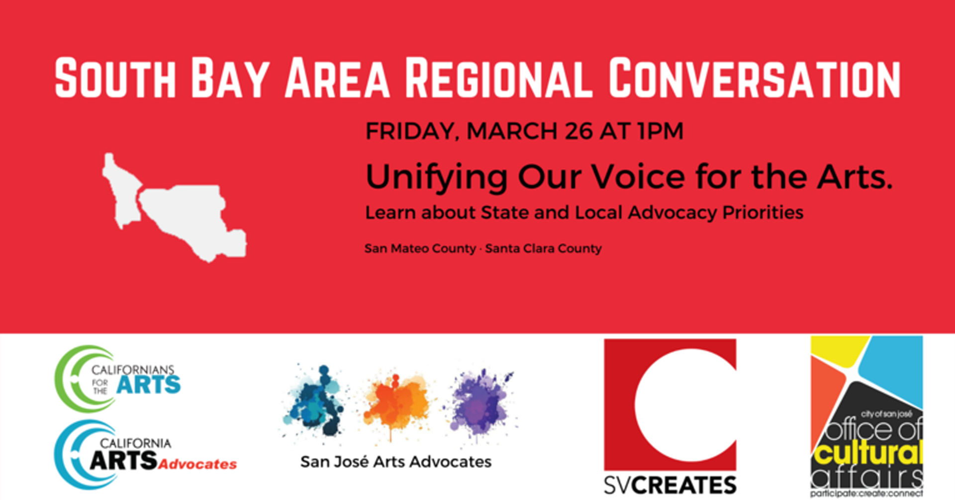 Californians For The Arts: South Bay Area Winter Regional Conversation (Including San Mateo County) 
