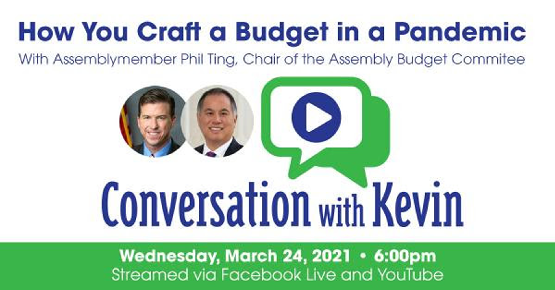 Conversation with Assemblymember Kevin Mullen: How to Craft a Budget in a Pandemic
