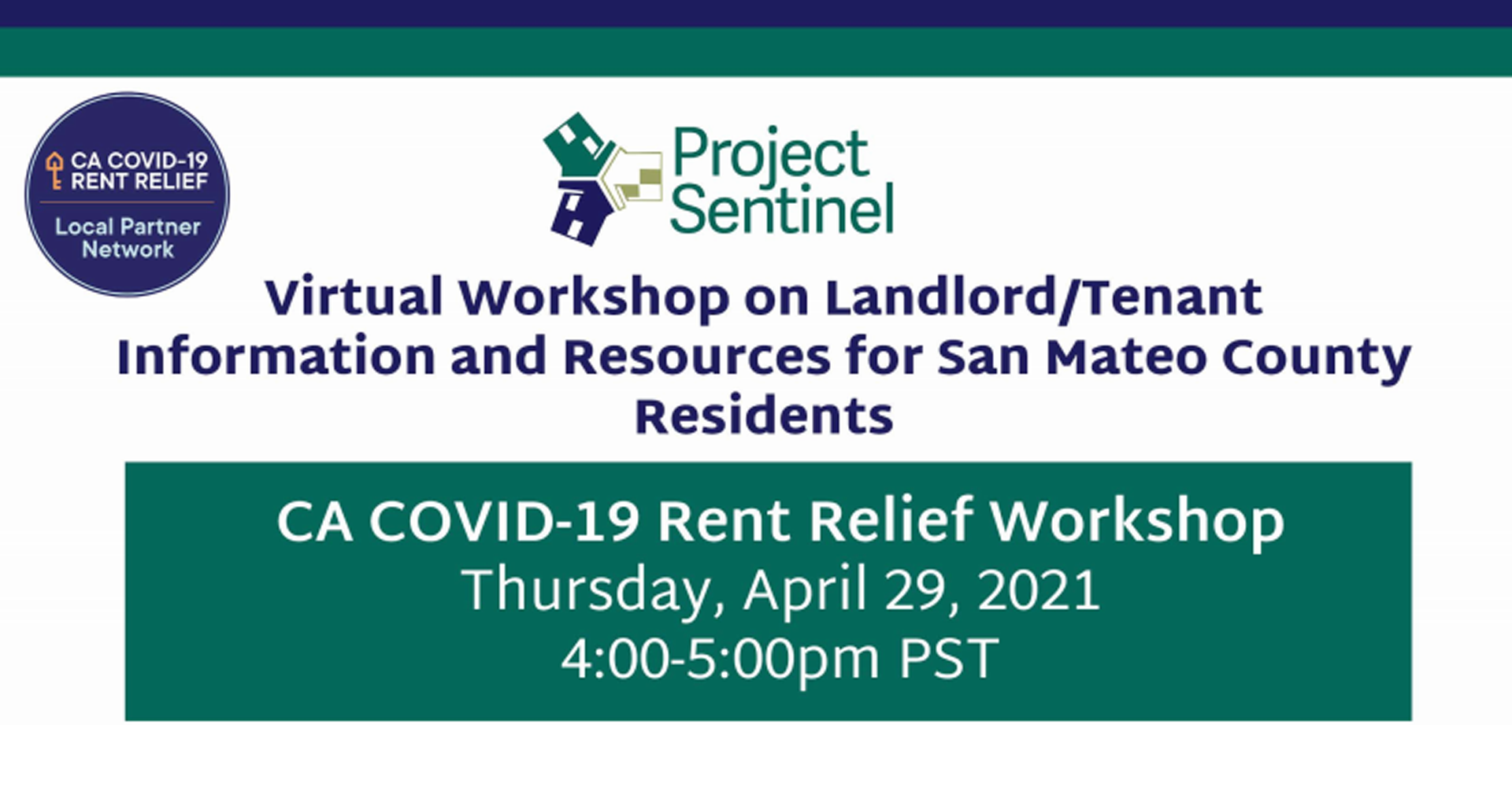 Project Sentinel: CA COVID-19 Rent Relief Virtual Workshop 