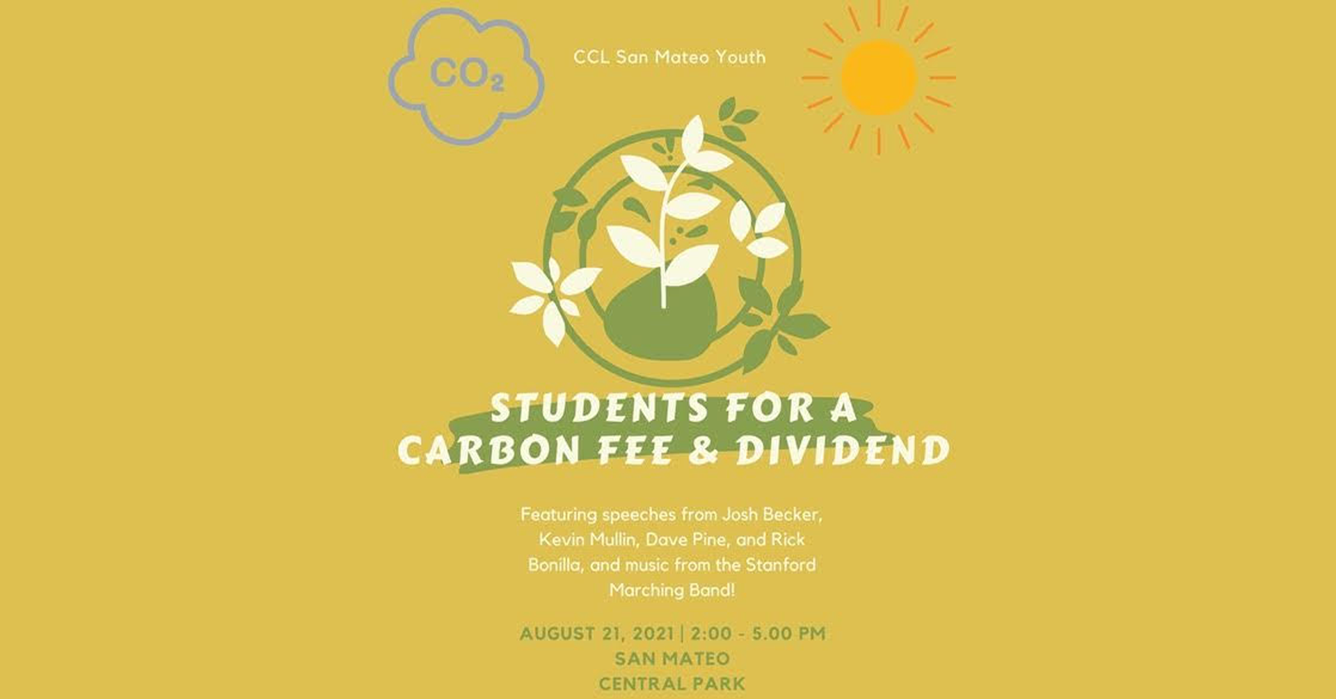 San Mateo Youth Chapter of Citizens Climate Lobby: Students for a Carbon Fee &amp; Dividend Rally