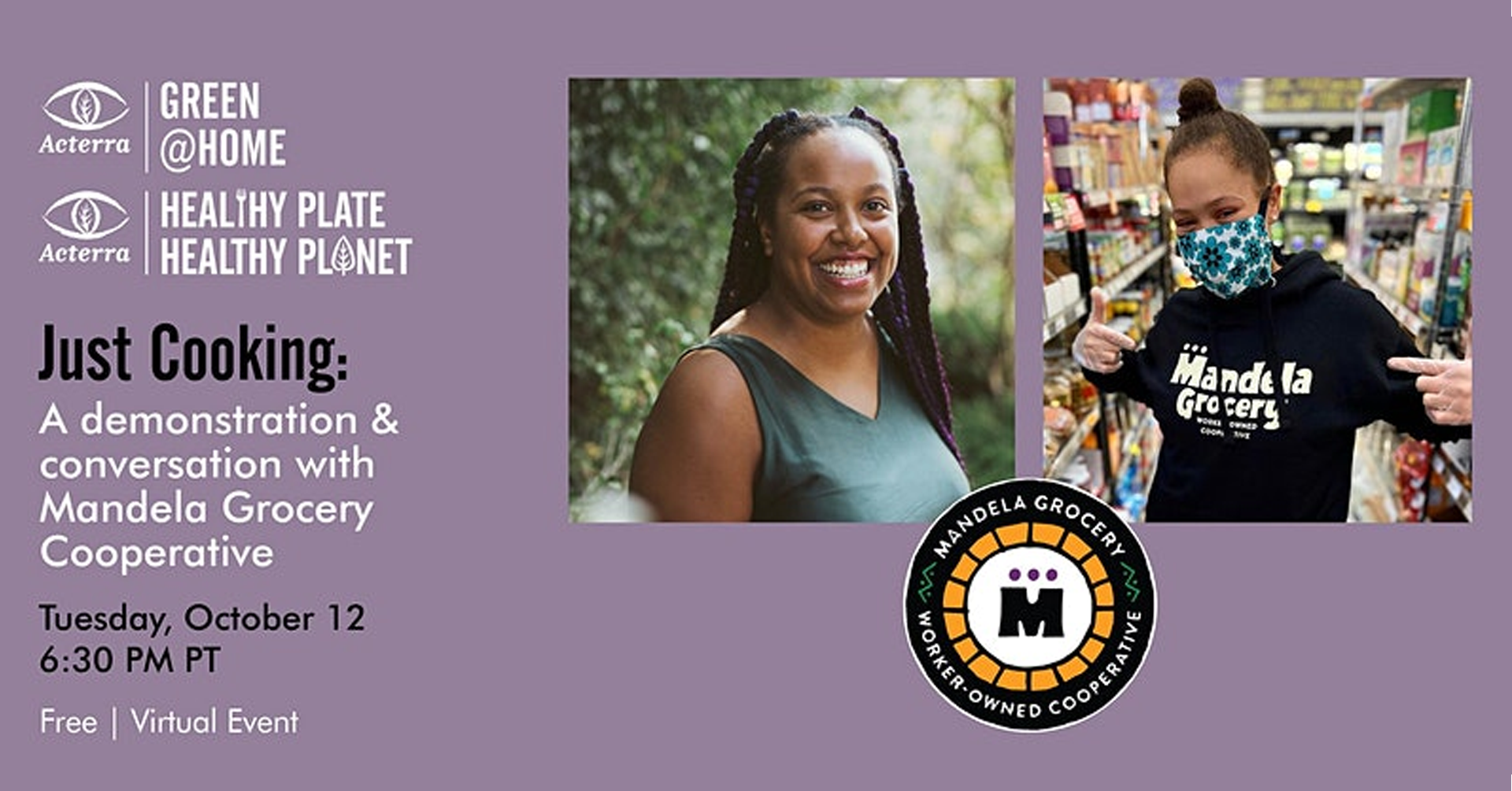 Acterra: Just Cooking - A Demonstration and Conversation With Mandela Grocery Co-Op