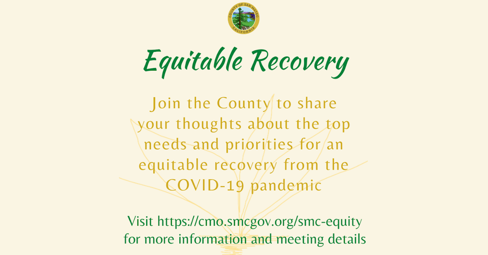 San Mateo County: Voice Your Priorities for a Strong Recovery From the Pandemic!