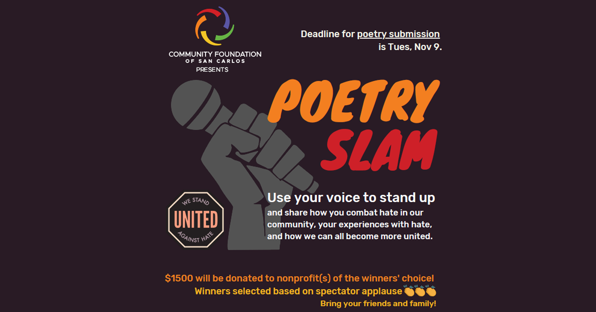 Community Foundation of San Carlos: Poetry Slam