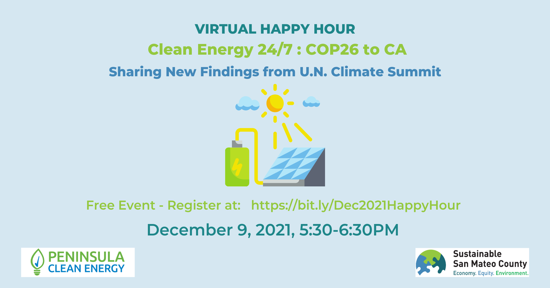 Sustainable San Mateo County (SSMC): Clean Energy 24/7 - COP26 to CA