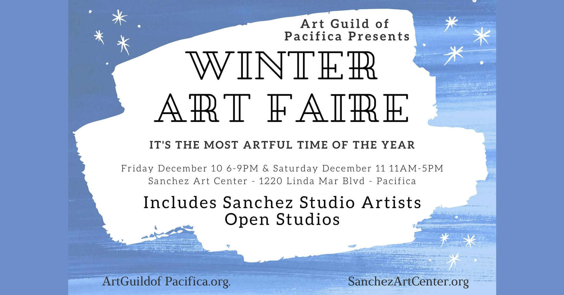 Art Guild of Pacifica's Winter Art Faire and Sanchez Artists Open Studios