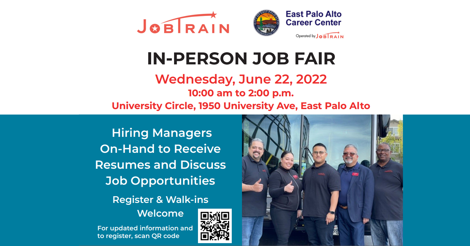 JobTrain Open Air Multiple Employer Job Fair