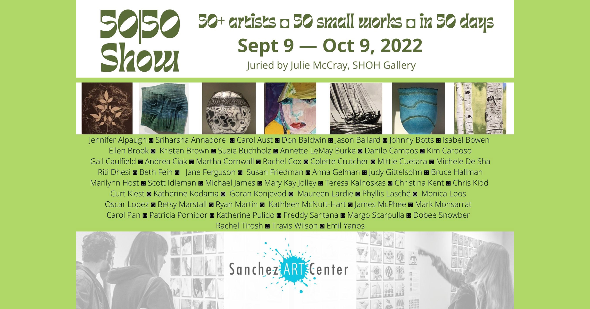 Sanchez Art Center: 14th Annual 50|50 Show