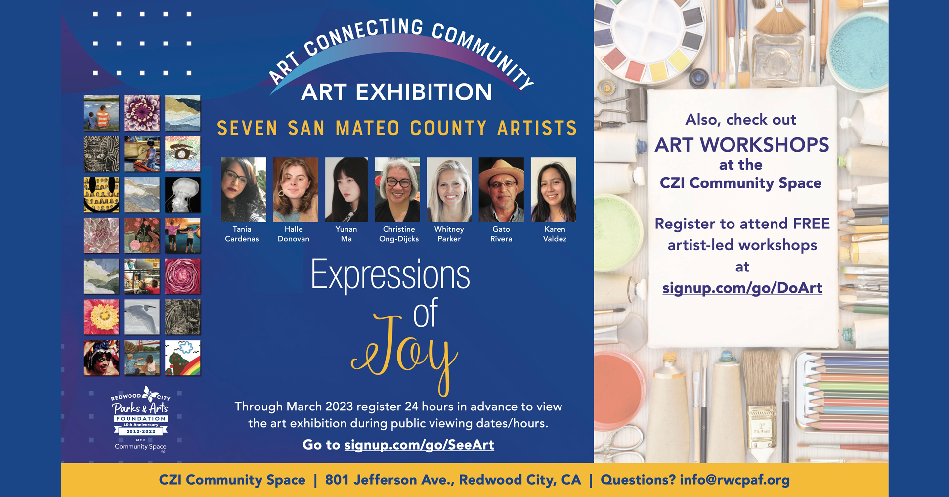 The Redwood City Parks and Arts Foundation: Expressions of Joy Art Exhibition