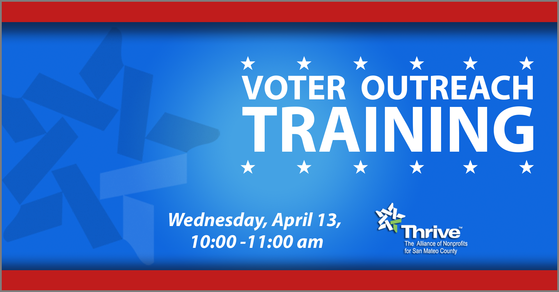 April 13, 2022: Voter Outreach Training