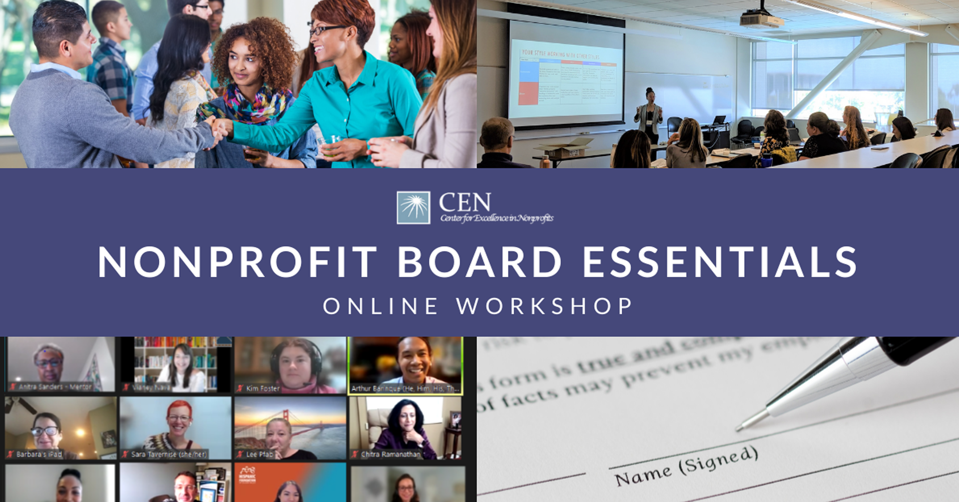 Center for Excellence in Nonprofits (CEN): Nonprofit Board Essentials