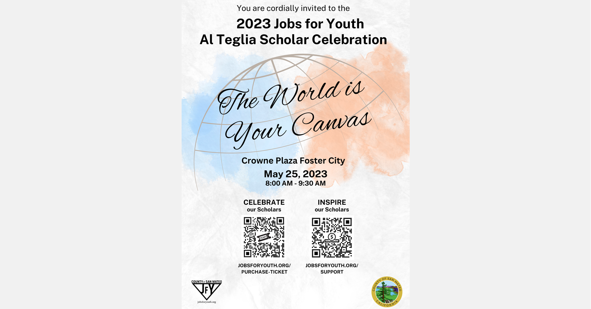 2023 Jobs For Youth Al Teglia Scholar Celebration - The World is Your Canvas
