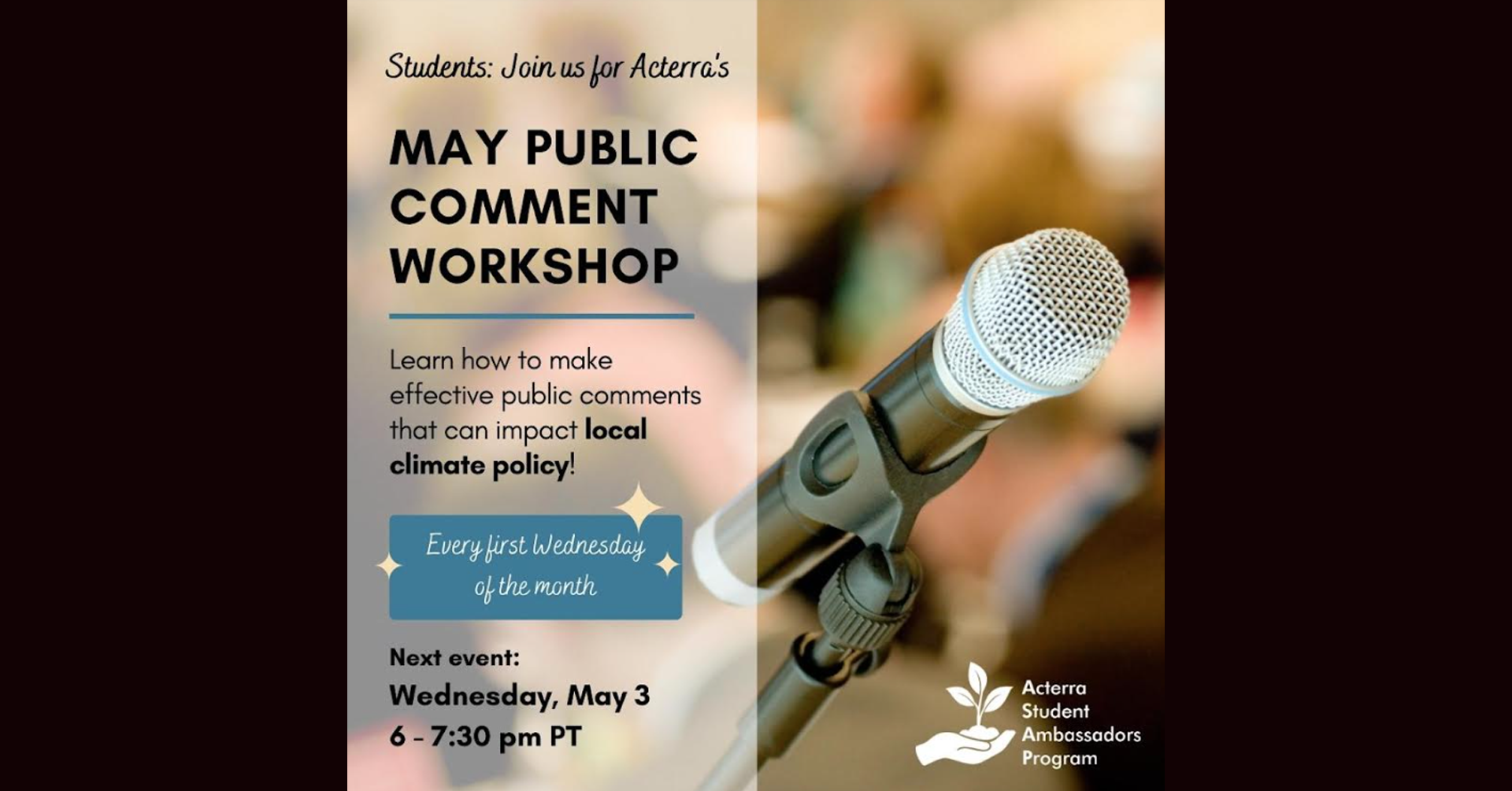 Acterra: ASAP Public Comment Workshop