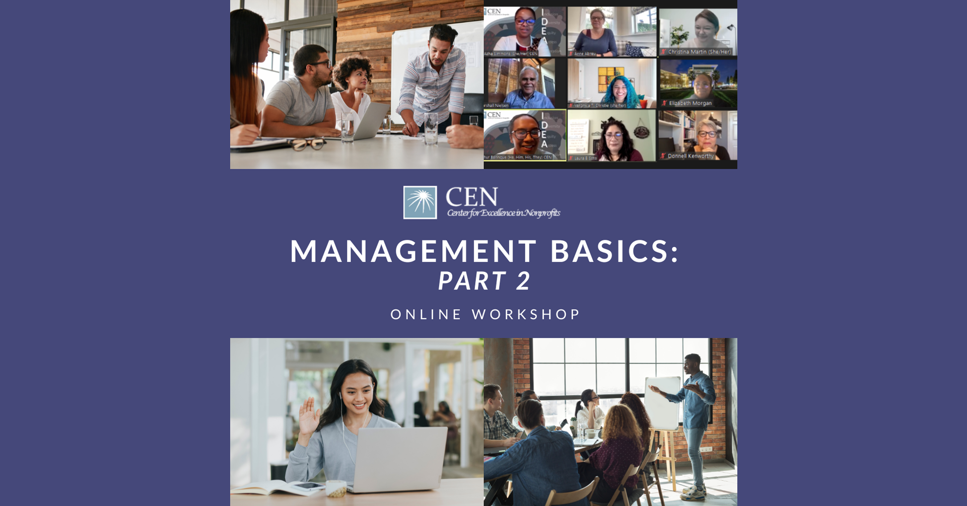 Center for Excellence in Nonprofits (CEN): Management Basics Part 2