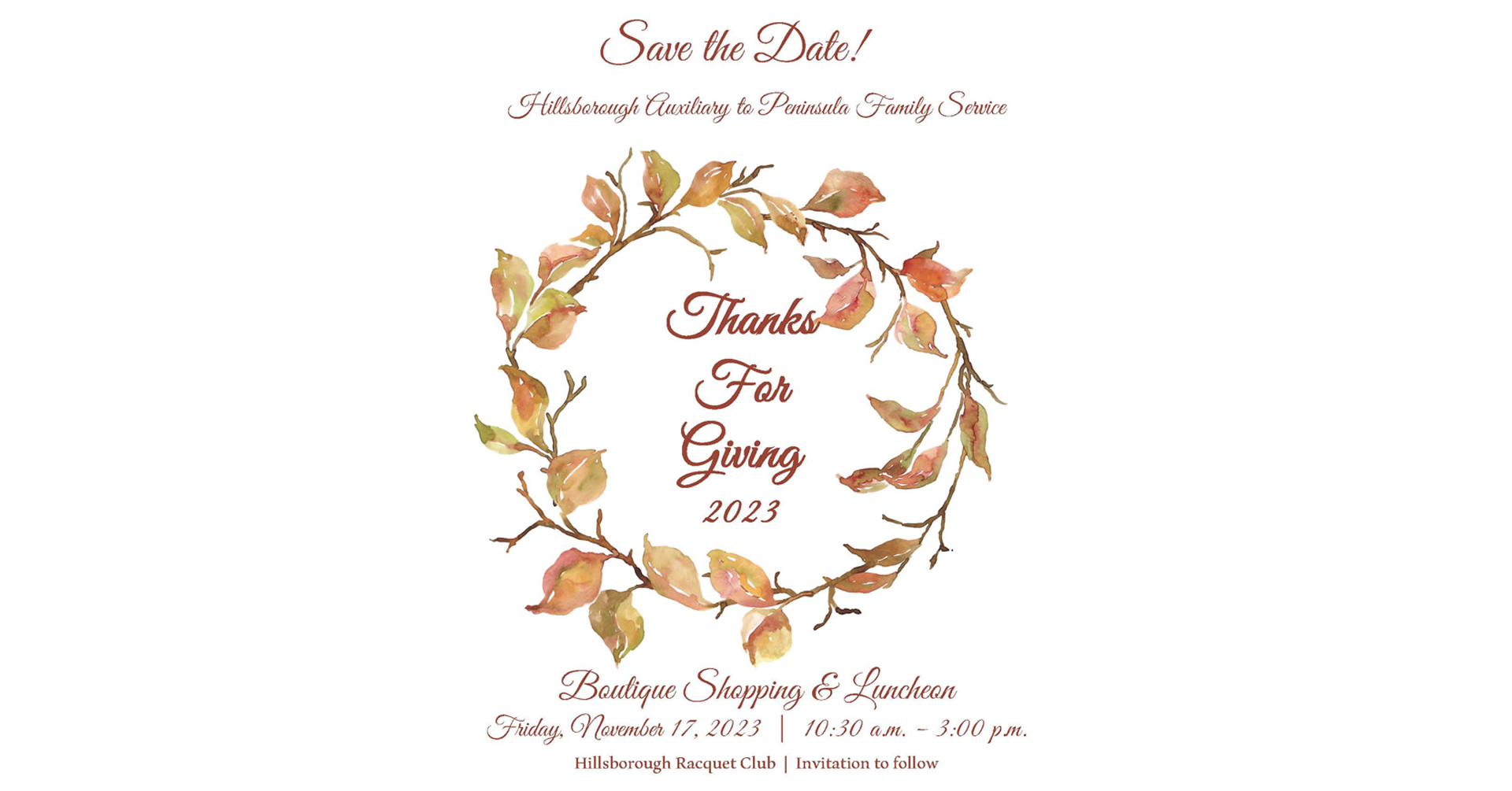 Peninsula Family Service: Thanks for Giving Luncheon
