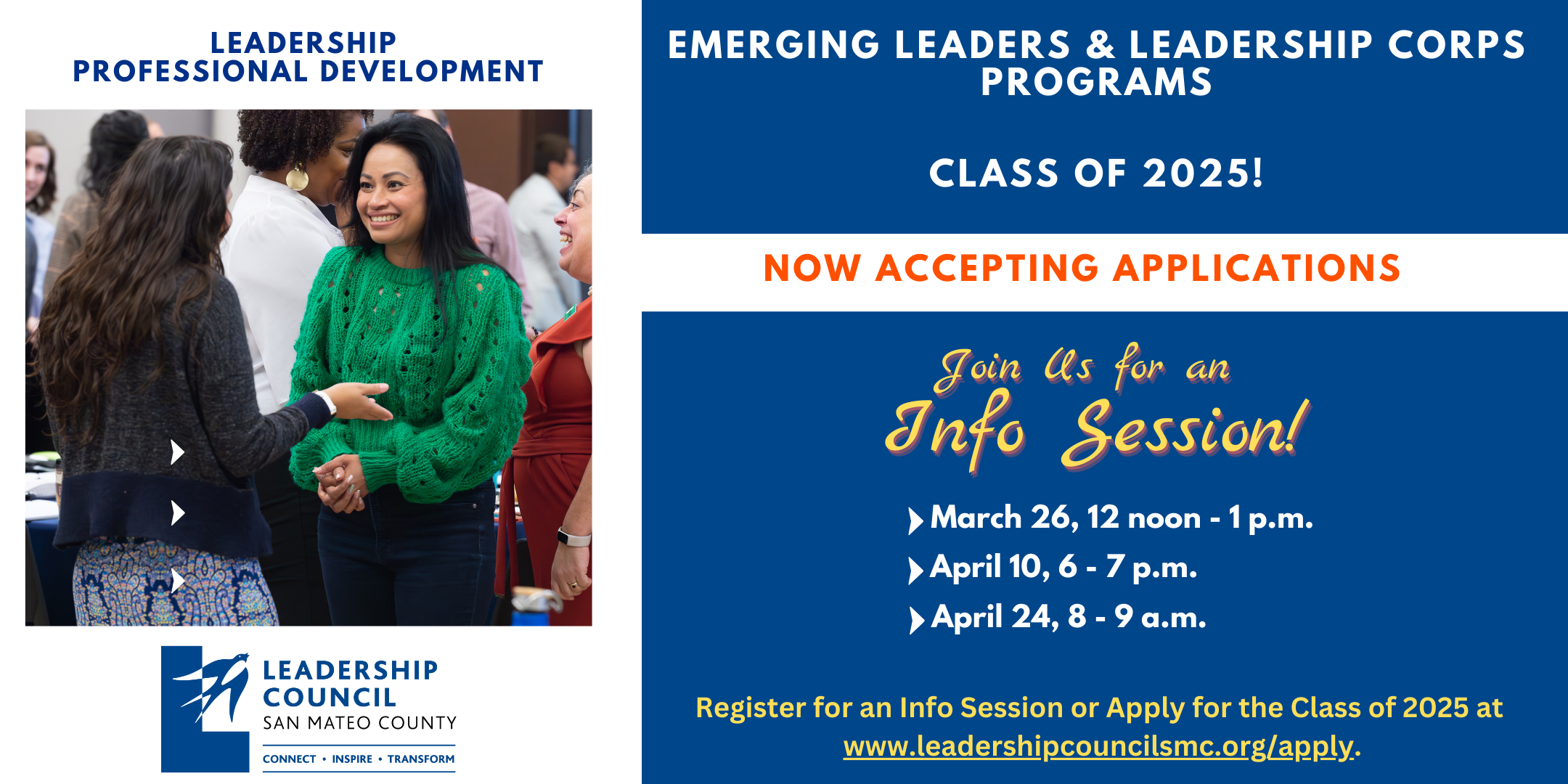 Leadership Council San Mateo County: Applications Are Open for Leadership Immersion Programs