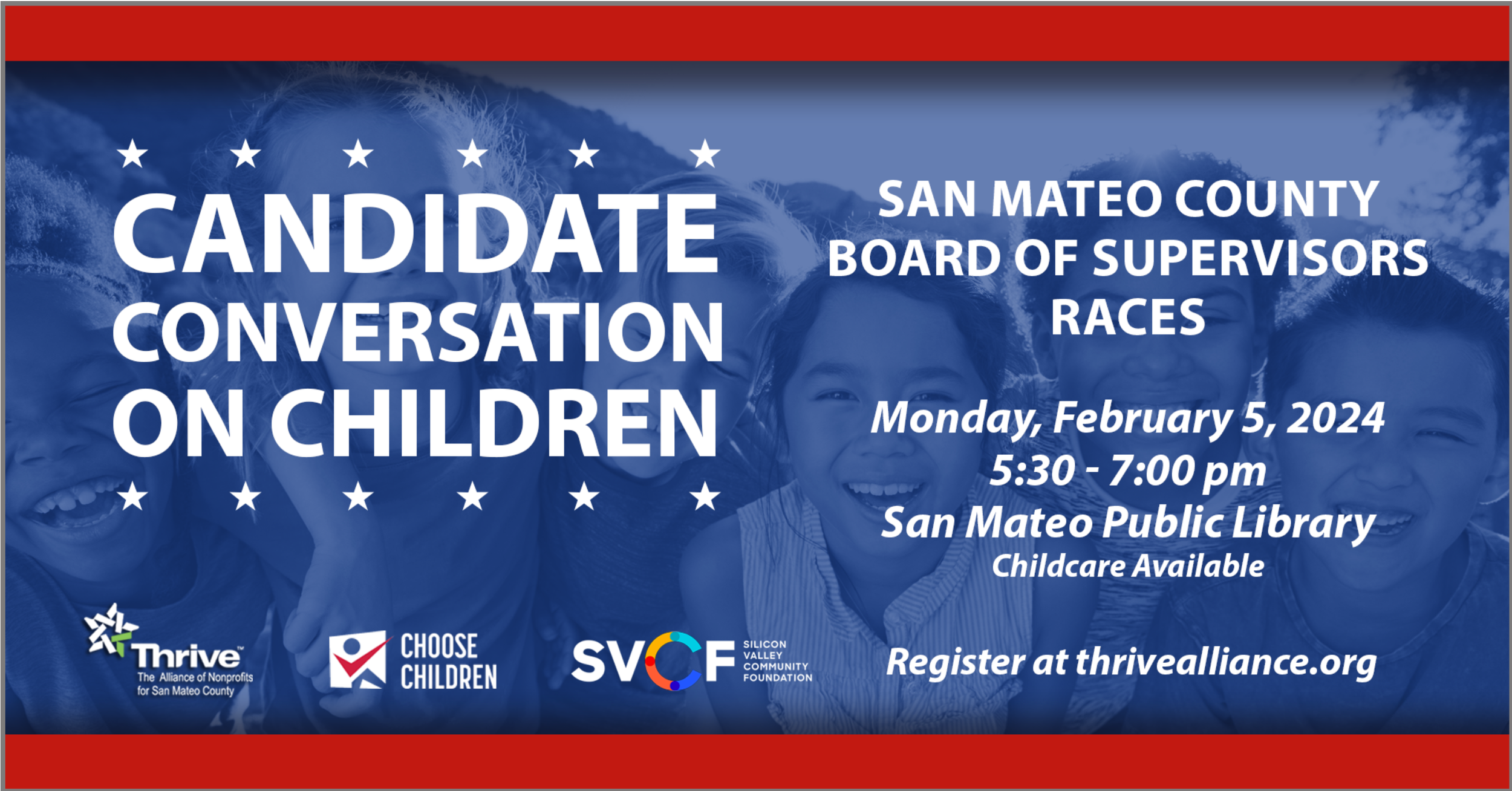 February 5th, 2024: Candidate Conversation on Children, Board of Supervisors (English)