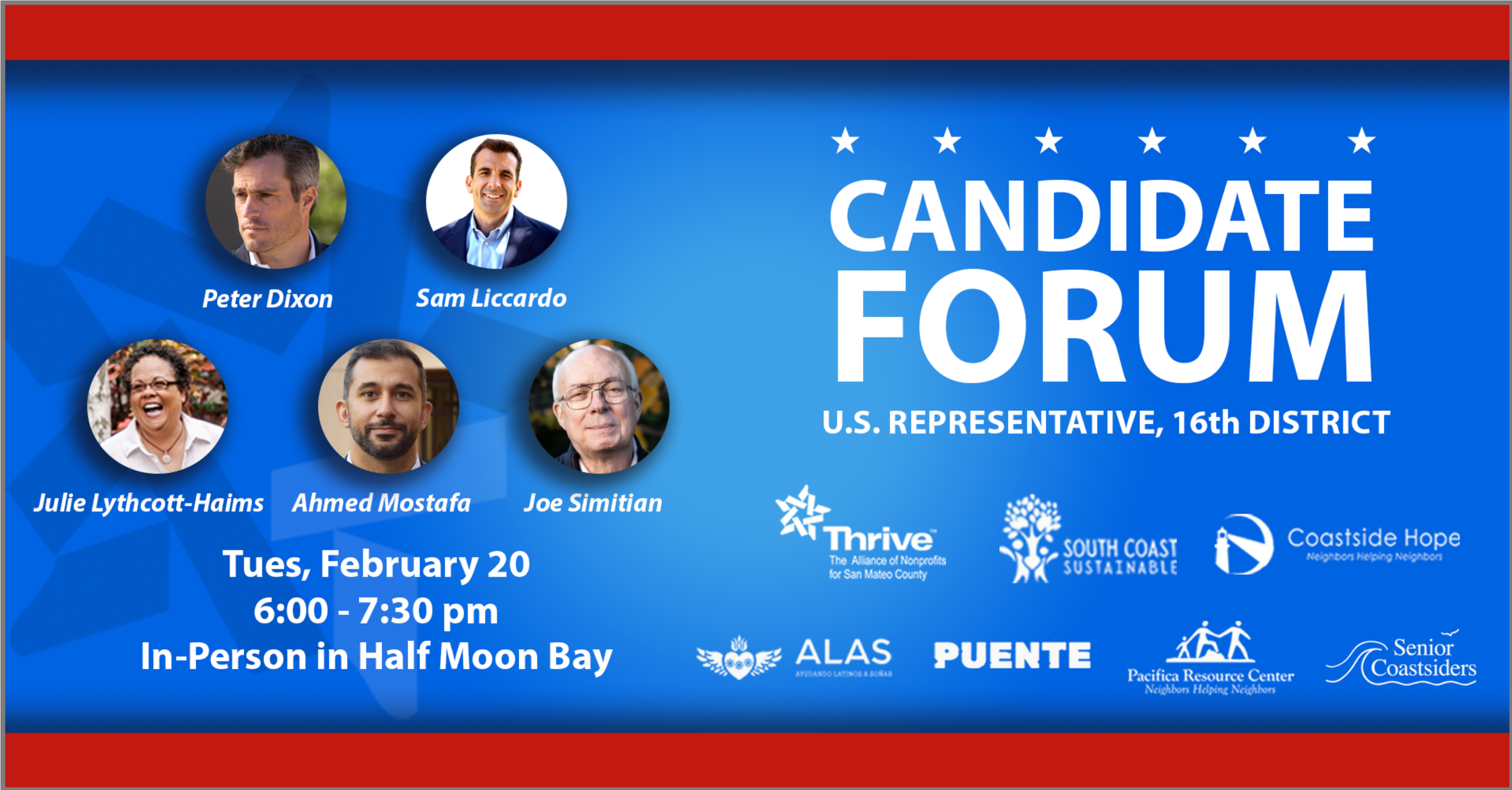 February 20th, 2024: Candidate Forum, U.S. Representative, 16th District