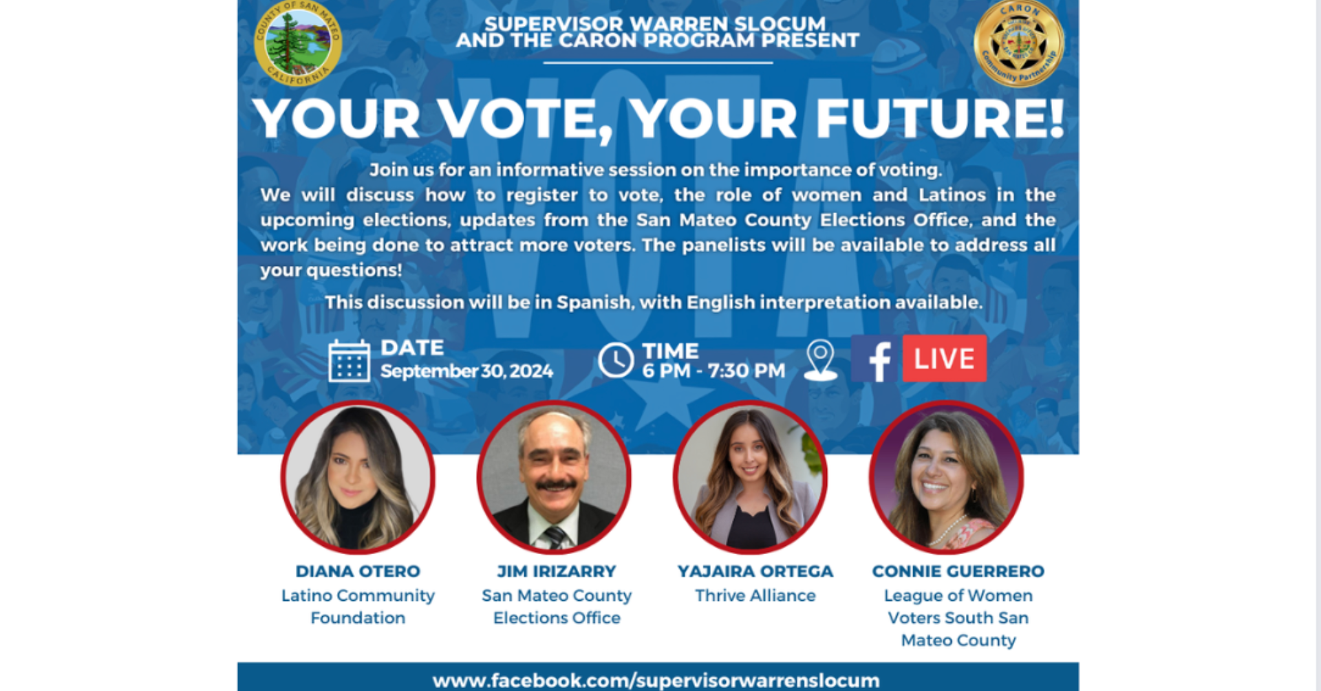 Supervisor Warren Slocum: Tu Voto, Tu Futuro/Your Vote, Your Future