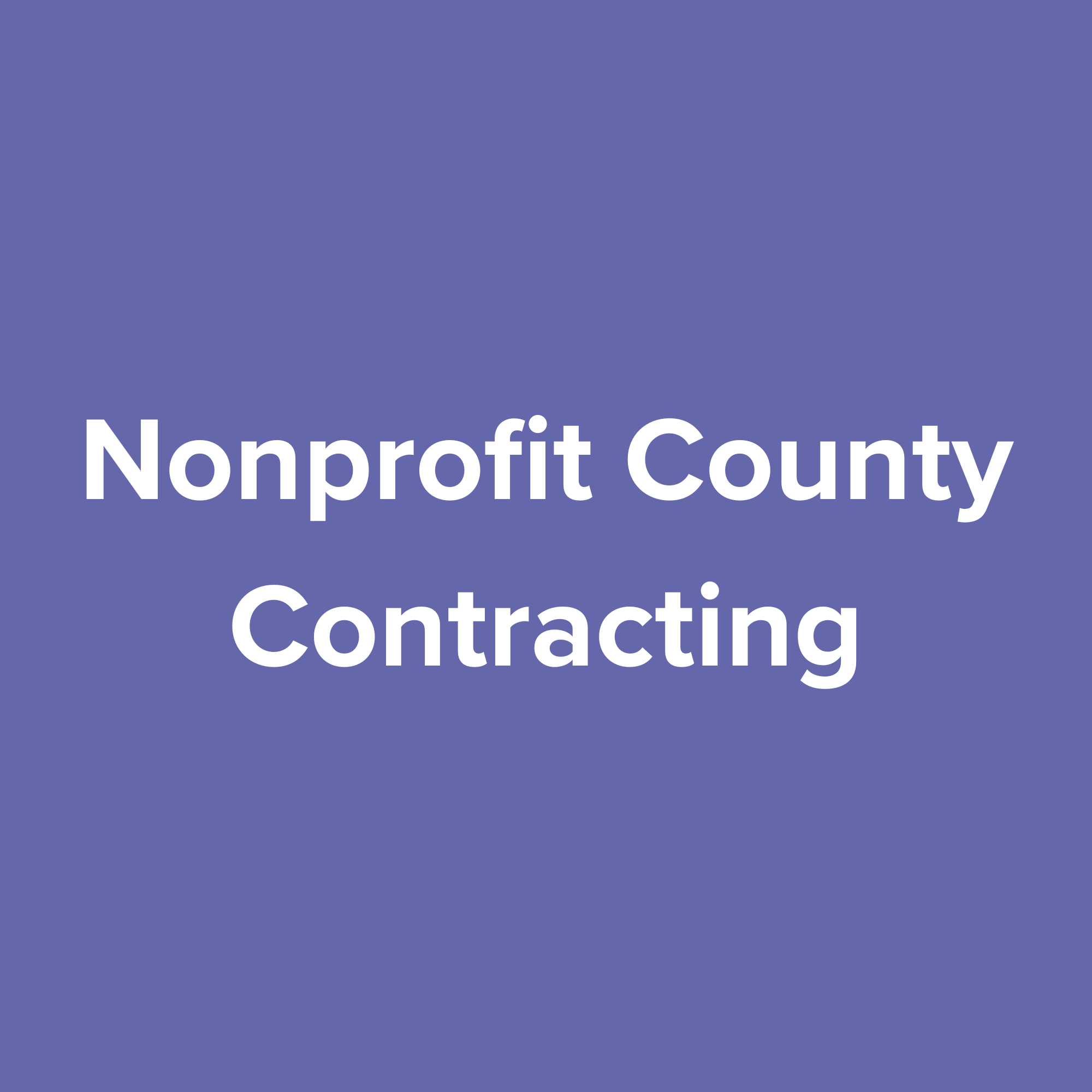 Nonprofit County Contracting