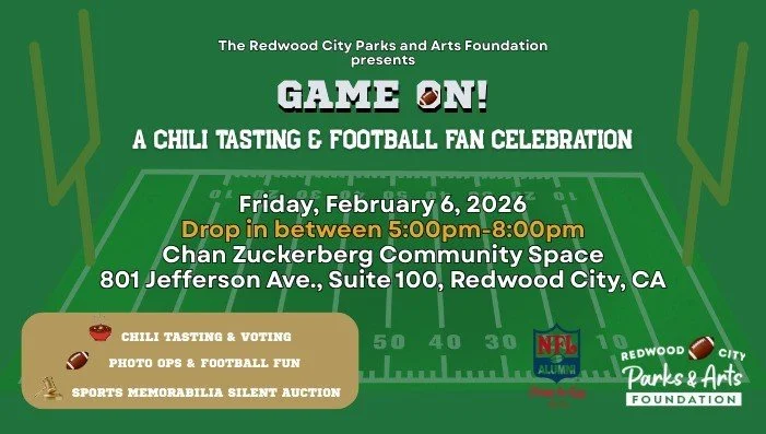 Redwood City Parks and Arts Foundation and the NFL Alumni Association: Game On! A Chili Tasting &amp; Football Fan Celebration