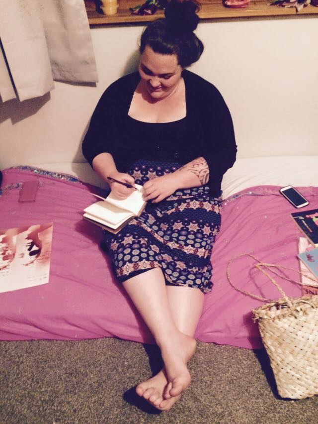 Rangimarie Sophie Jolley at our first wānanga toi.