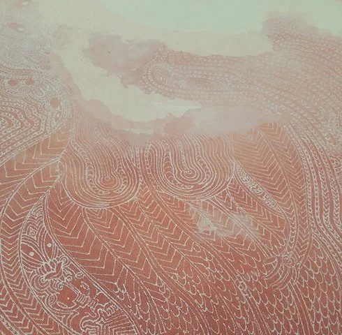 Detail of painting by Alison Waru from the East Coast.