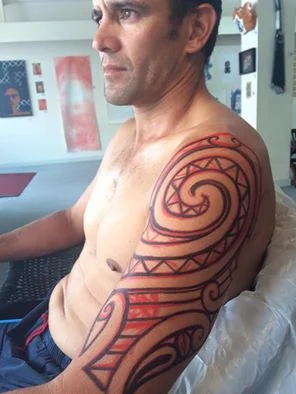 Freehand draw up before the tattooing process begins on one of my clients during phase two.