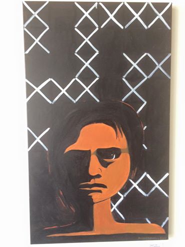 Original painting by Robyn Kahukiwa at Toi Wāhine HQ.