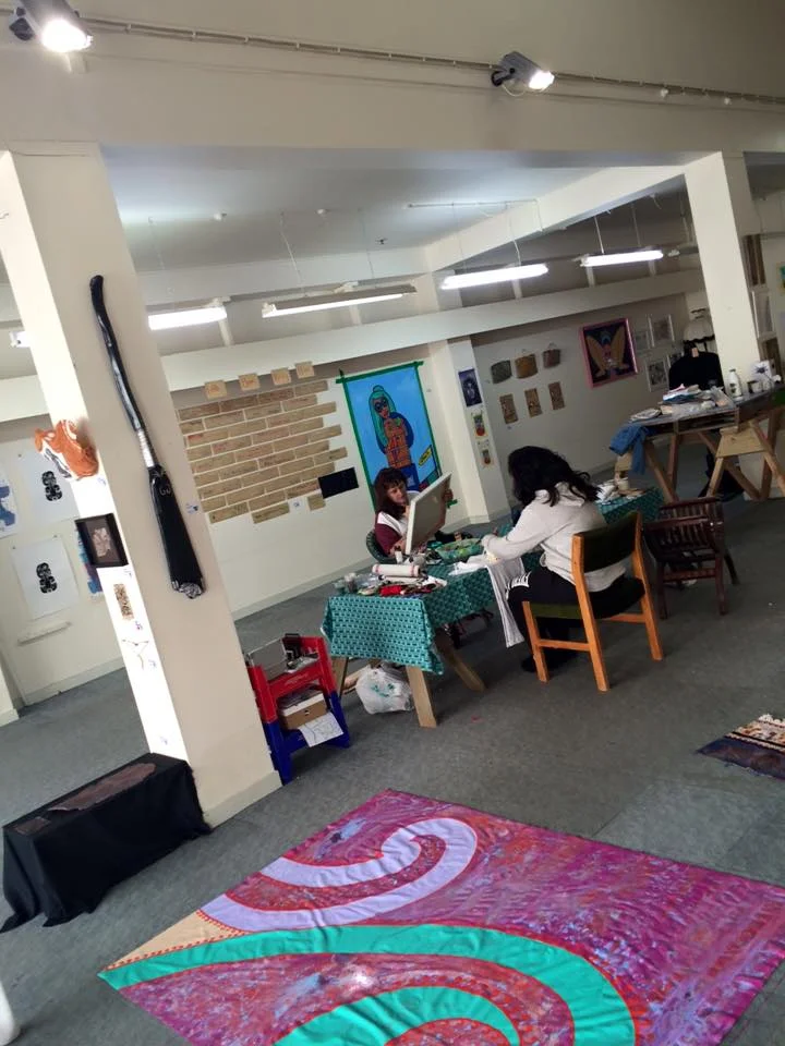 Our most recent art making waananga in the space.